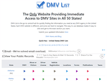 Tablet Screenshot of dmvlist.com